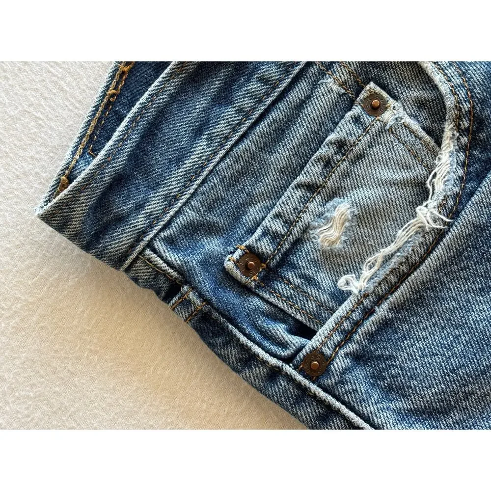 Levi’s 505 Regular Fit Straight Stonewash Blue Jeans Men’s 33X30 Casual
